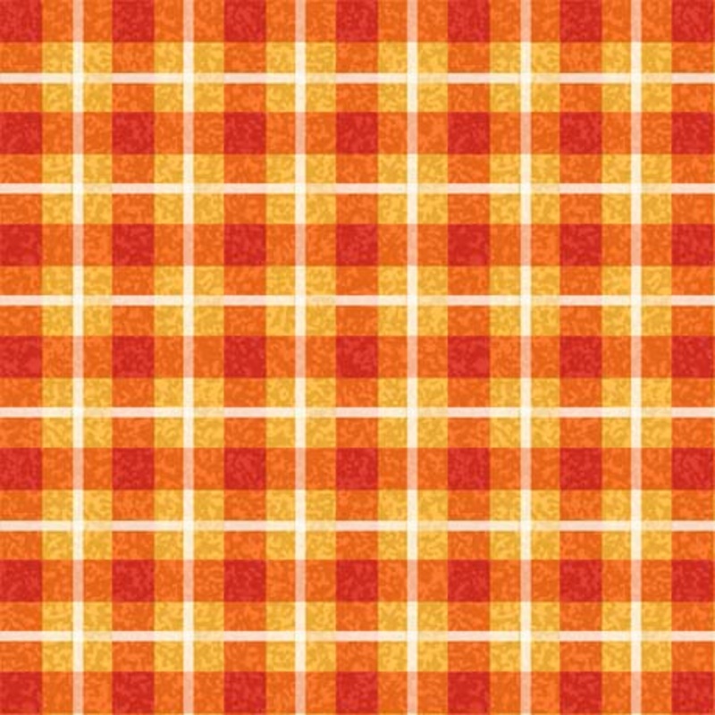 Abra-Cat-Dabra Plaid Orange Gina Jane Lee Quilting Treasures Cotton Fabric