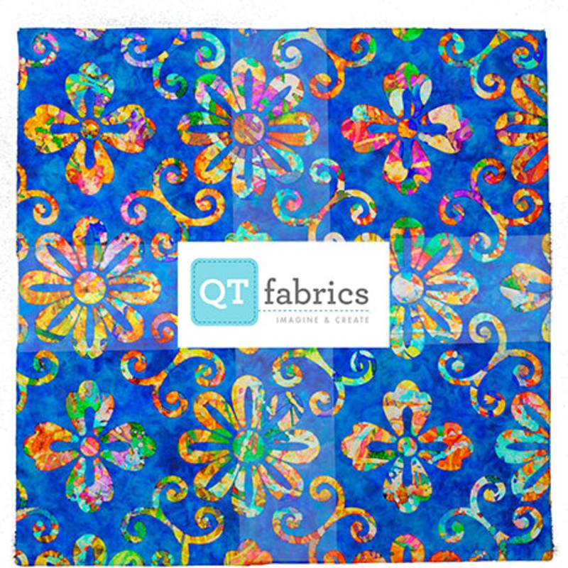 Euphoria 10" Squares Multi Dan Morris Quilting Treasures Cotton Fabric QT-EUPH-6PKB