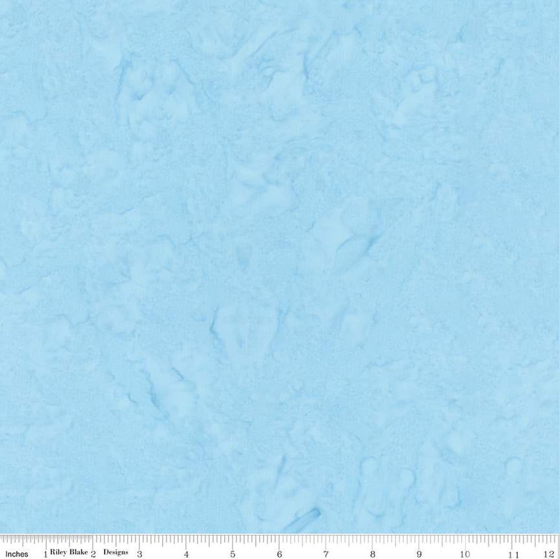 Expressions Batiks Hand-Dyes Basic Texture Blender Ba Blue Riley Blake Cotton Fabric