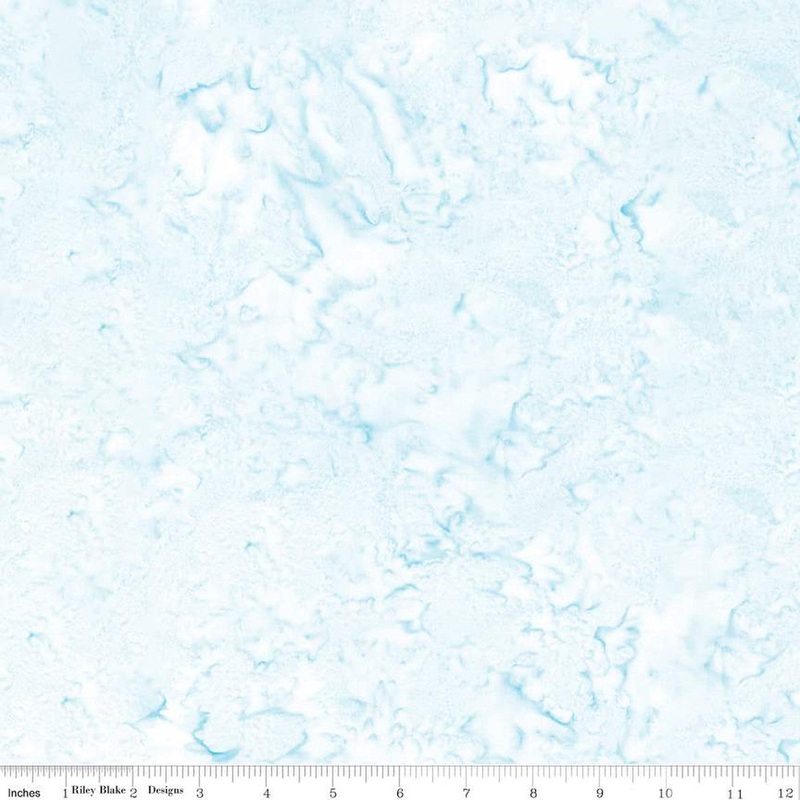 Expressions Batiks Hand-Dyes Basic Texture Blender Confetti Cake Blue Riley Blake Cotton Fabric