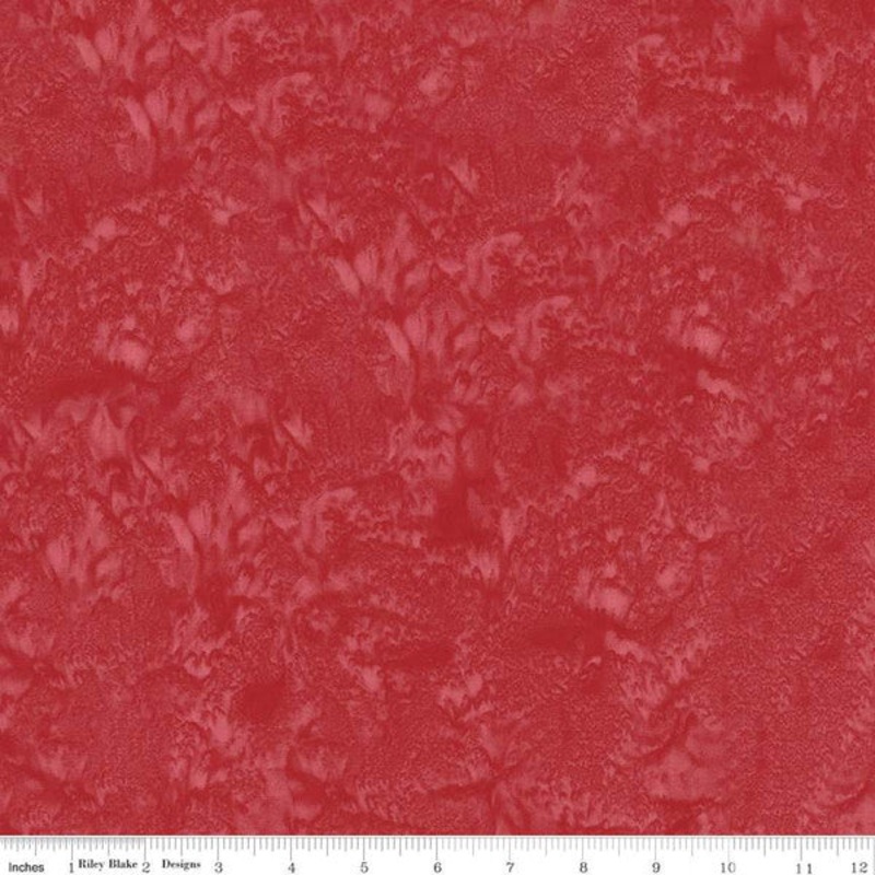 Expressions Batiks Hand-Dyes Basic Texture Blender Crimson Red Riley Blake Cotton Fabric