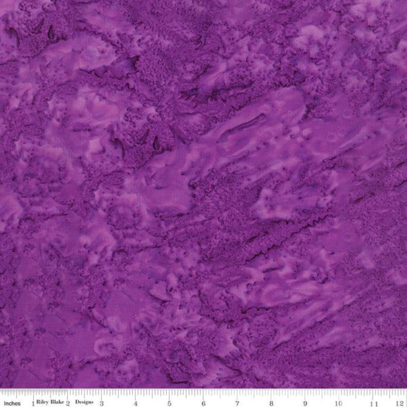 Expressions Batiks Hand-Dyes Basic Texture Blender Mardi Grass Purple Riley Blake Cotton Fabric