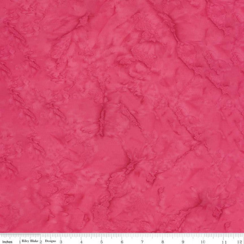 Expressions Batiks Hand-Dyes Basic Texture Blender Watermelon Red Riley Blake Cotton Fabric
