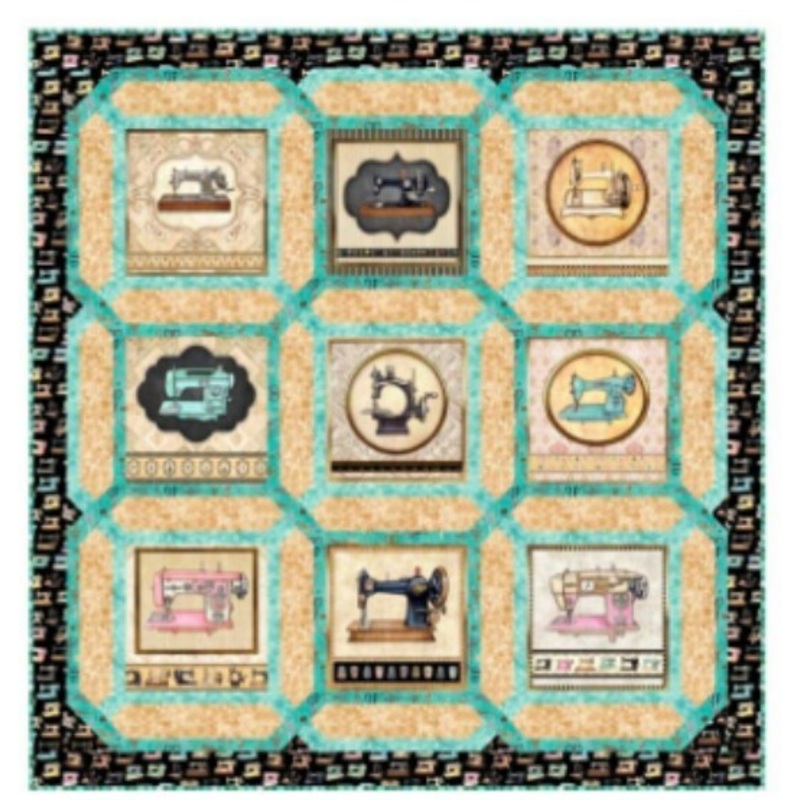 Just Sew Quilt Top 43" x 43" Pine Tree Country Quilting Treasures Cotton Fabric