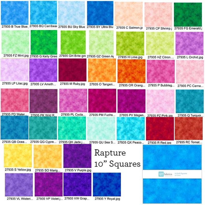 Rapture Blender 10 Squares Multi Quilting Treasures Cotton Fabric