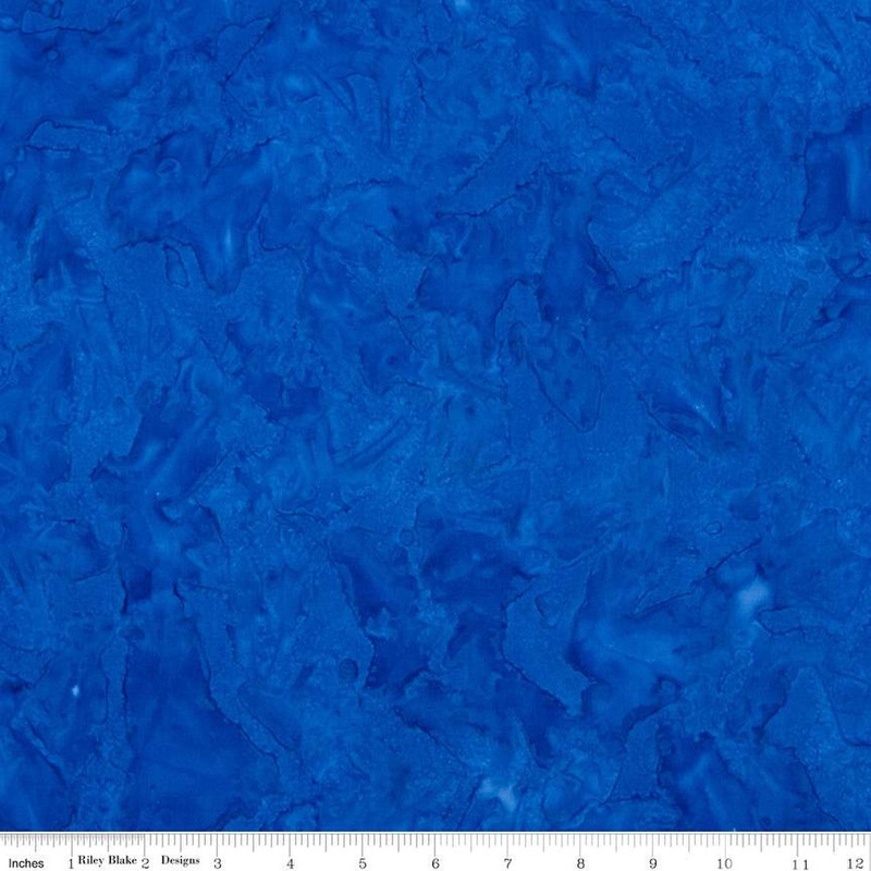 Expressions Batiks Hand-Dyes Basic Texture Blender Cobalt Blue Riley Blake Cotton Fabric