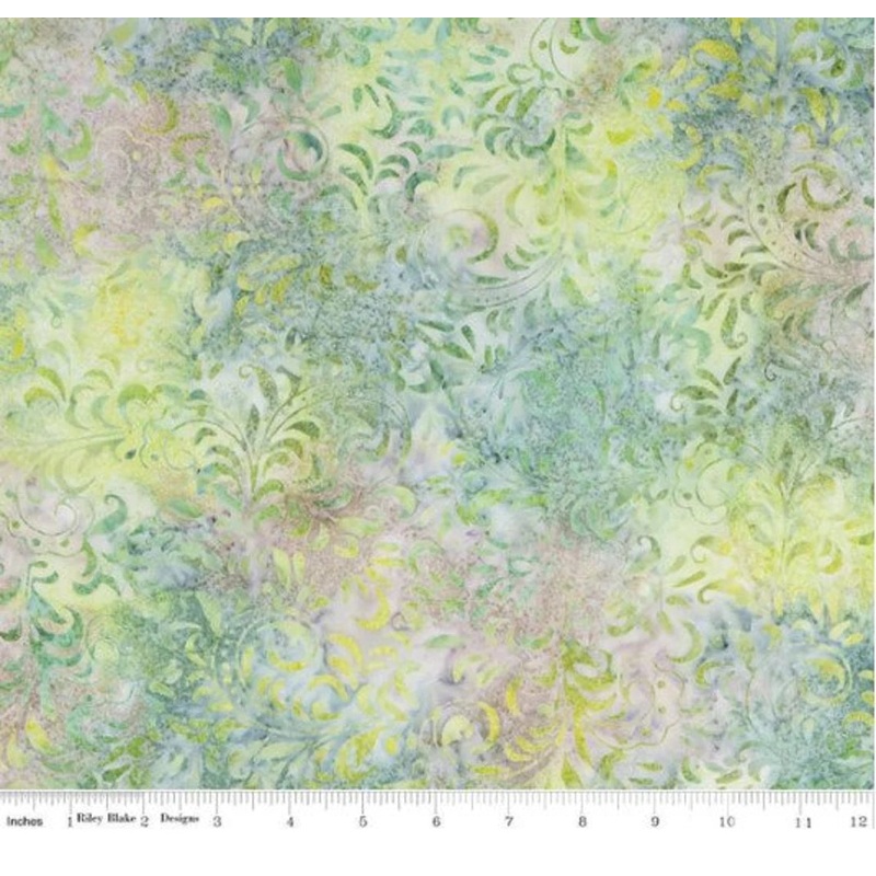 Expressions Batiks Tjaps Afternoon Tea Mint Green Riley Blake Cotton Fabric