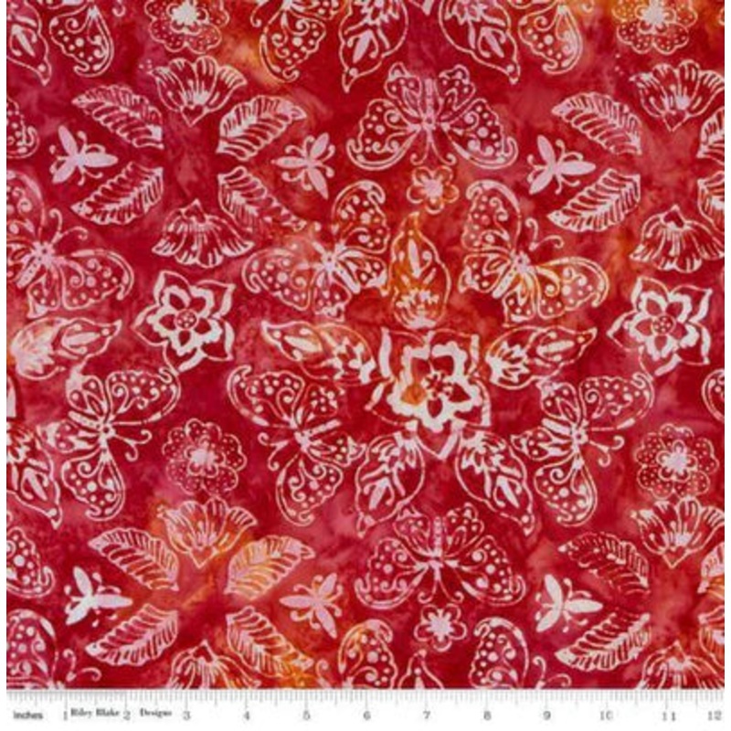 Expressions Batiks Tjaps Apple Red Riley Blake Cotton Fabric