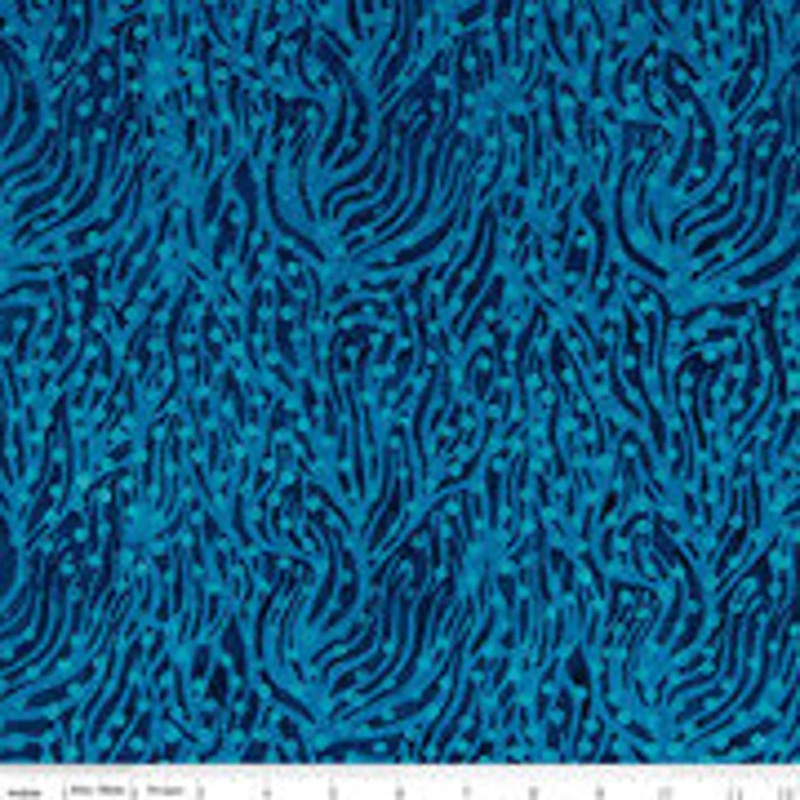 Expressions Batiks Tjaps Blue Multi Riley Blake Cotton Fabric
