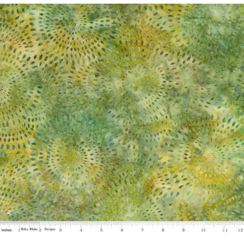 Expressions Batiks Tjaps Lemon Lime Green Riley Blake Cotton Fabric