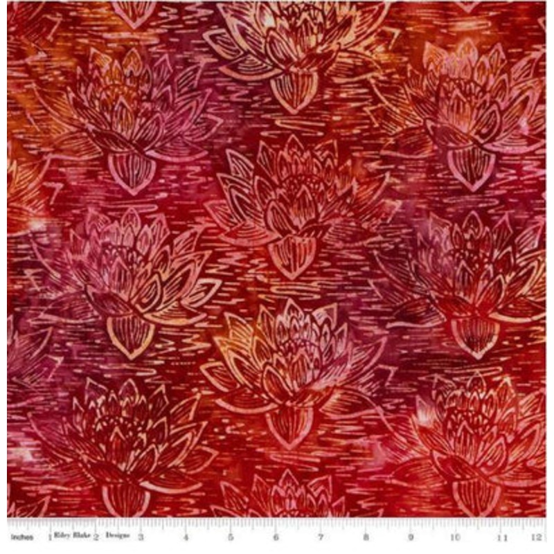 Expressions Batiks Tjaps Tomato Red Riley Blake Cotton Fabric
