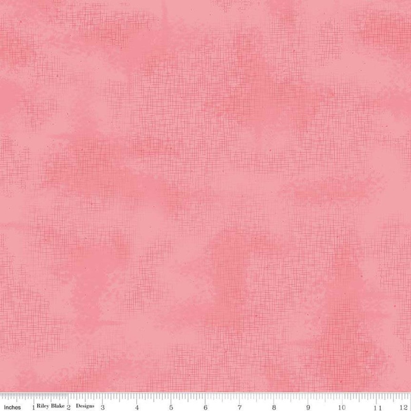 Shabby Texture Crosshatched Blender Peony Pink Lori Holt Riley Blake Cotton Fabric