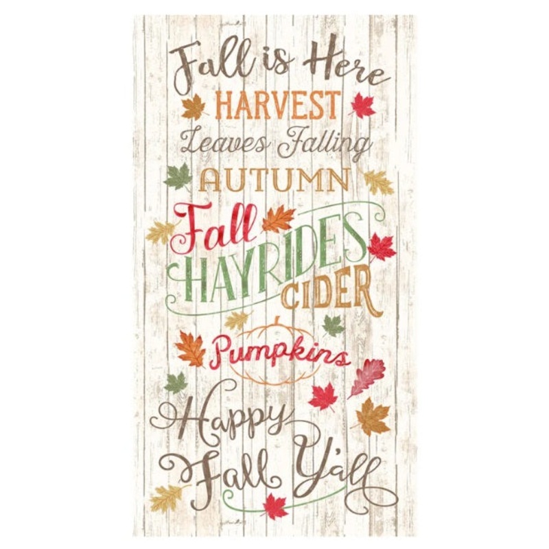 Fall is Here Fall Y'All Panel 24" Timeless Treasures Cotton Fabric