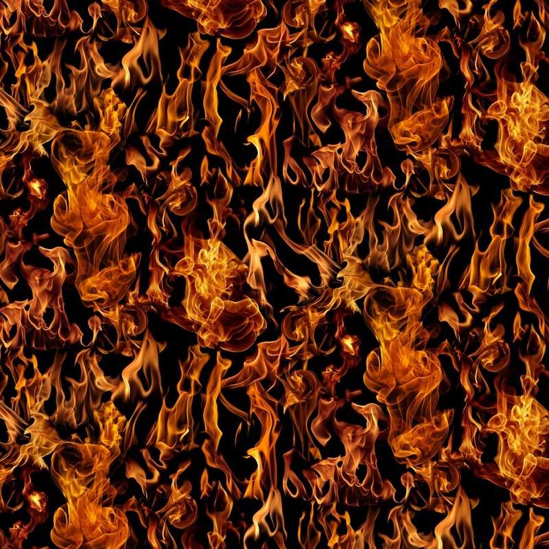 Fire  Rescue Flames Timeless Treasures Cotton Fabric