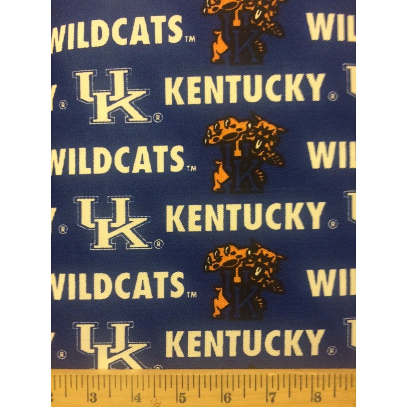Kentucky Wildcats NCAA College Sykel Canvas Twill 58" Fabric