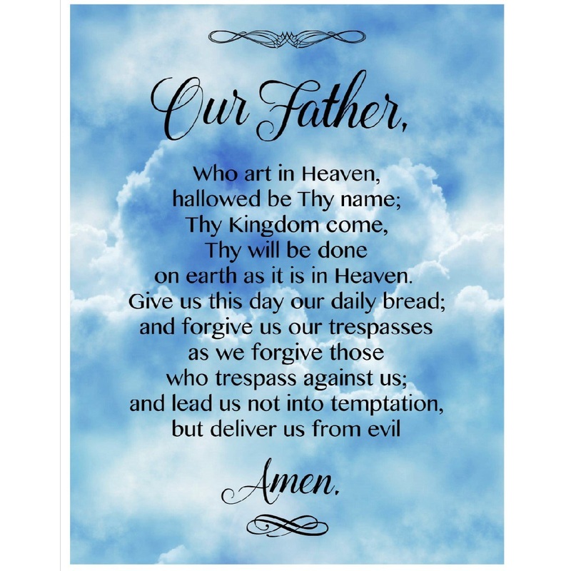 Lords Prayer Jesus Faith Religious Amen 36" Panel David Textiles