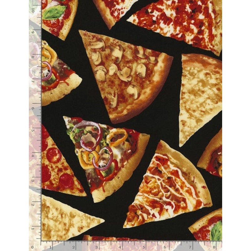 Pizza Slices Pizza Food Timeless Treasures Cotton Fabric
