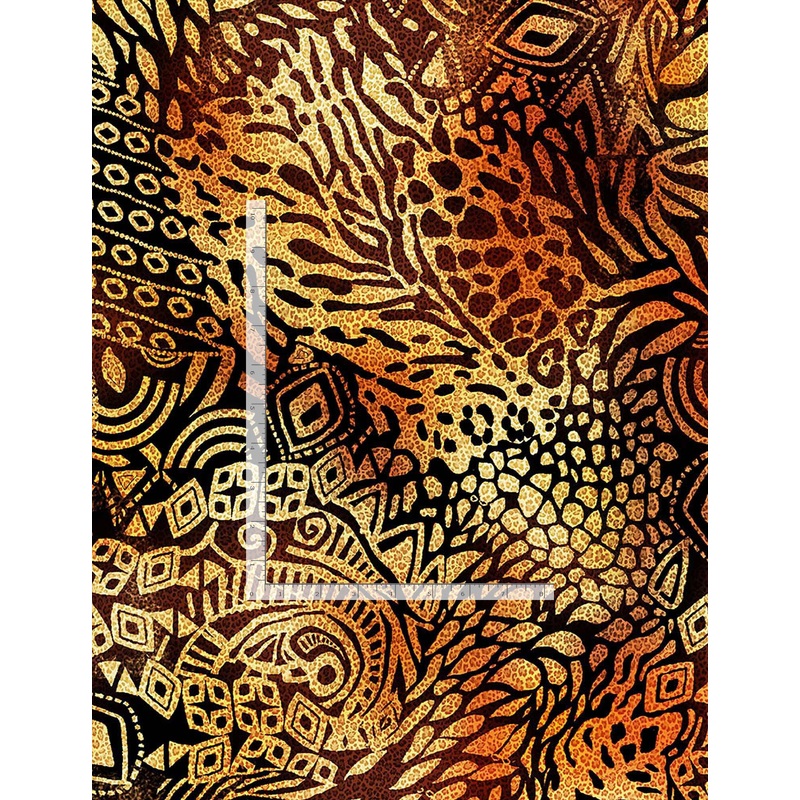 African Gold Pattern Patch Kenta African Women Timeless Treasures Cotton Fabric