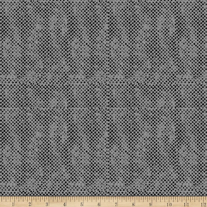 Bonjour Uneven Dots Grey Timeless Treasures Cotton Fabric