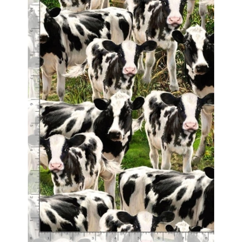 Cows Packed Farm Life Dona Gelsinger Timeless Treasures Cotton Fabric