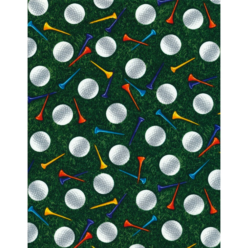 Golf balls Sports Collection Timeless Treasures Cotton Fabric