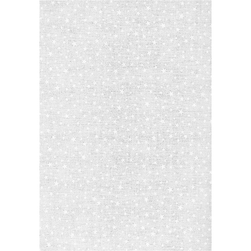 Hue Collection Stars White Frosting Cotton Fabric