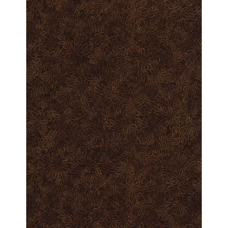 Meadow Mini Leaf Blender Bark Brown Timeless Treasures Cotton Fabric