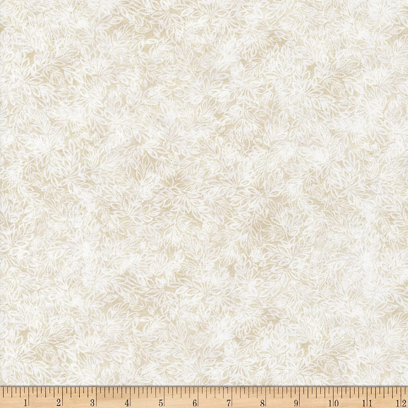 Meadow Mini Leaf Blender Cream Timeless Treasures Cotton Fabric