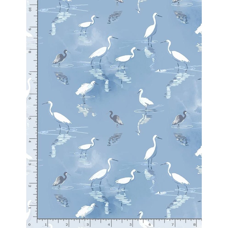 Ocean Blue Hopkins Lagoon Blue Thomas Little Timeless Treasures Cotton Fabric