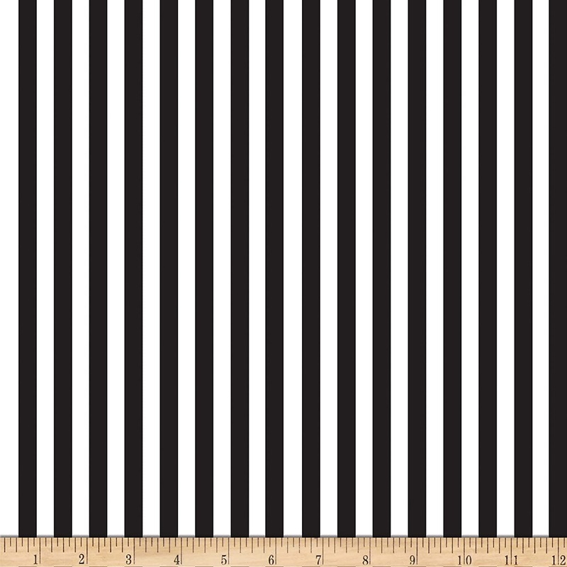 Stripe Black and White Quilter's Trek Pop Of Color Stripe Piano Timeless Treasures Cotton Fabric
