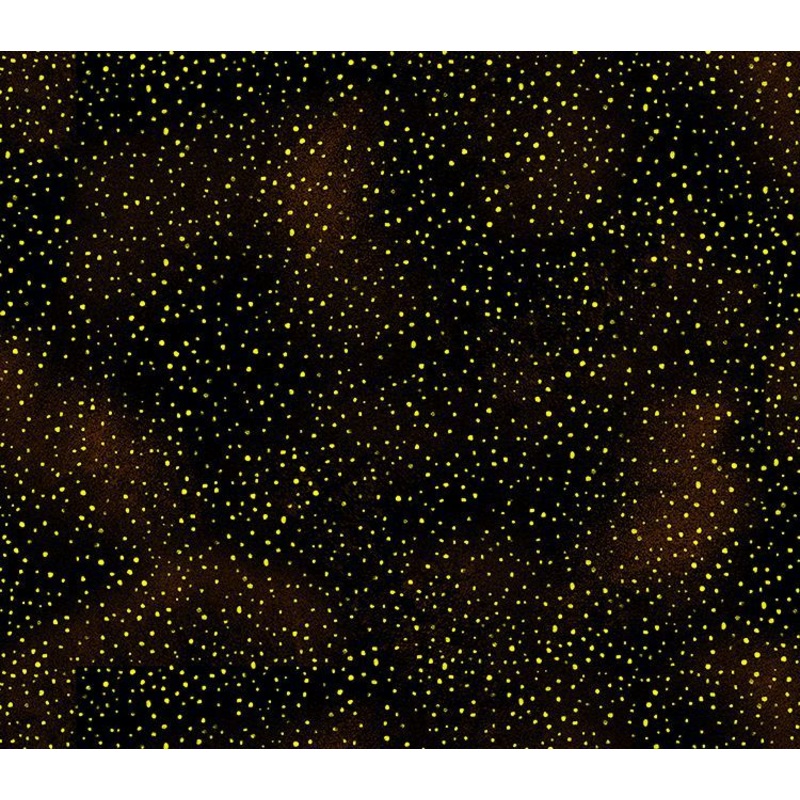 Cleo The Multiverse Golden Tiny Dots Black Chong-A Hwang Timeless Treasures Cotton Fabric TT-CLEO-CM1888-BLACK