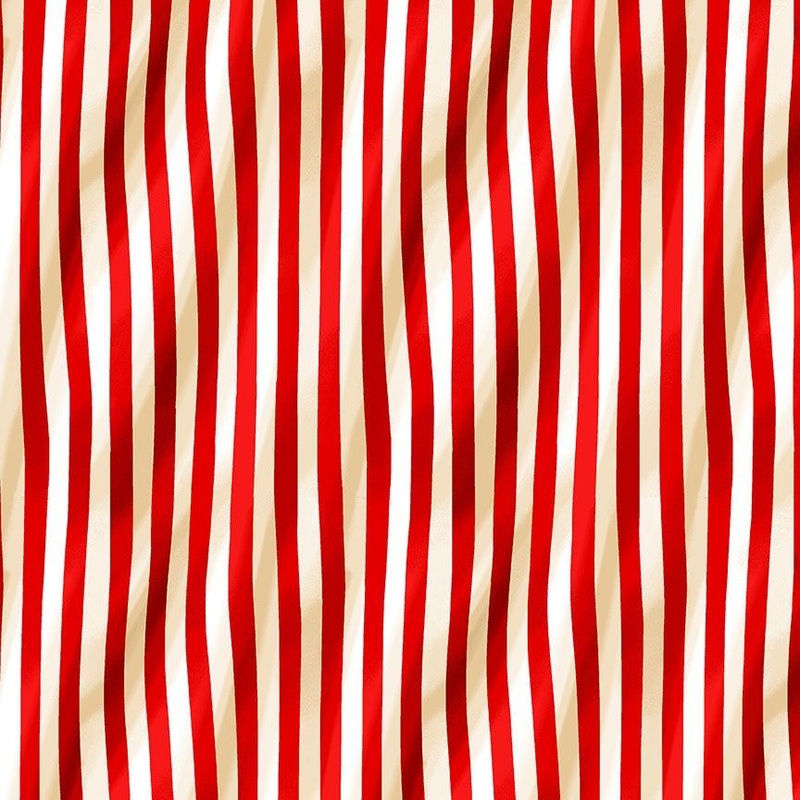 Lady Liberty USA Red and White Squiggle Stripes Chong-A Hwang Timeless Treasures Cotton Fabric