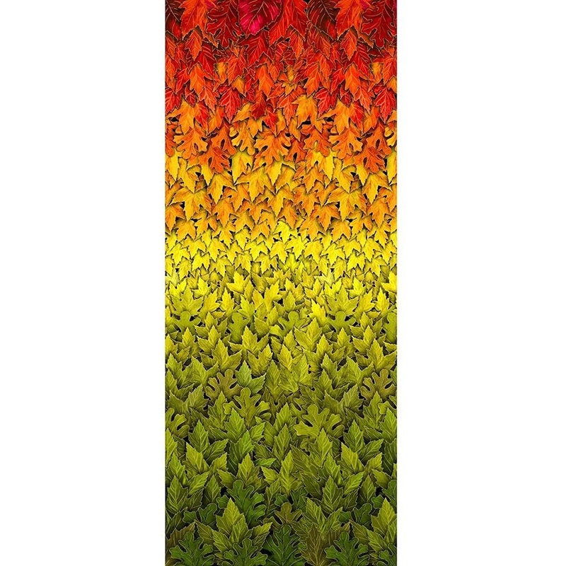 Ombre Harvest Metallic Leaves 23"x44" panel Timeless Treasures Cotton Fabric