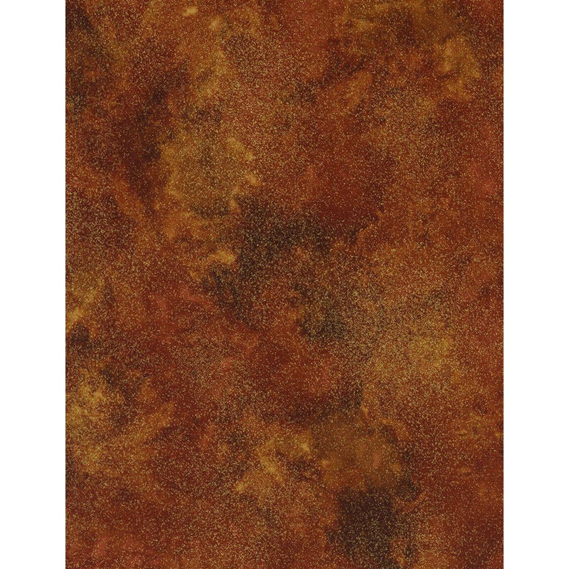 Shimmer Rust Auburn Tonal Gold Metallic Dust Timeless Treasures Cotton Fabric