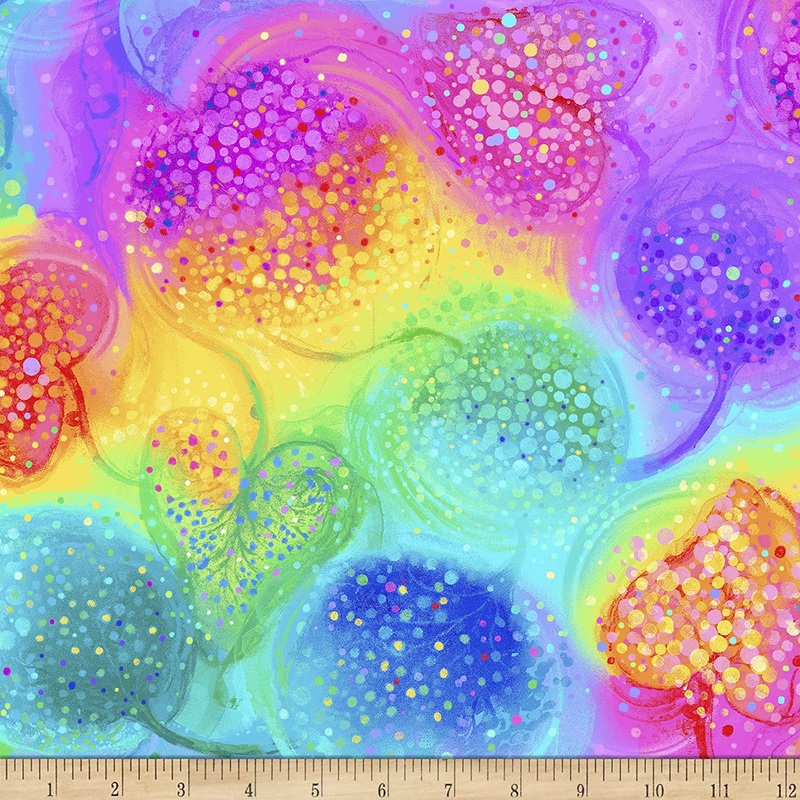 Swirls Whirlwind Tree Swirls Multi Timeless Treasures Cotton Fabric