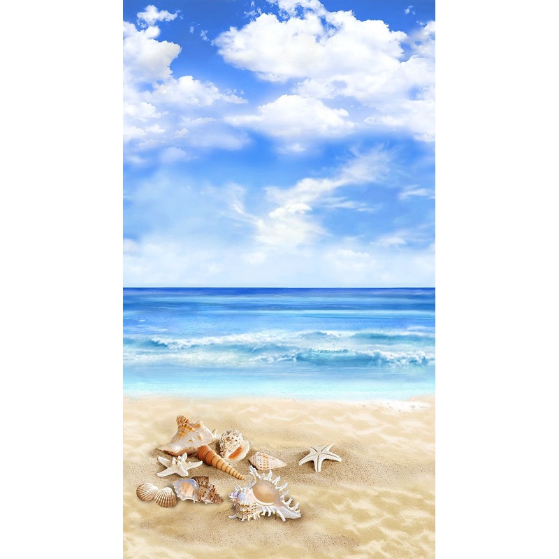 Beach Comber Shells Panel 24" Multi Timeless Treasures Cotton Fabric