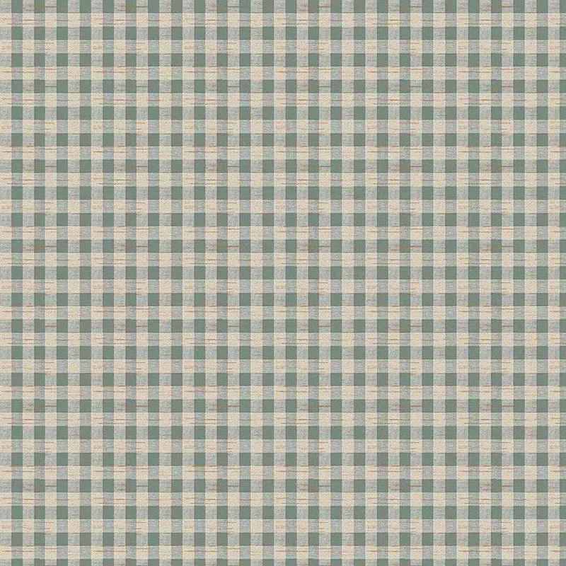 Rustic Gingham Teal Green Timeless Treasures Cotton fabric