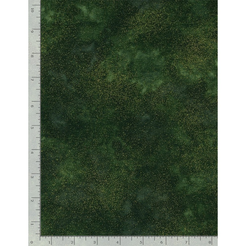 Shimmer Green Gold Metallic Chong-A-Hwang Timeless Treasures Cotton Fabric