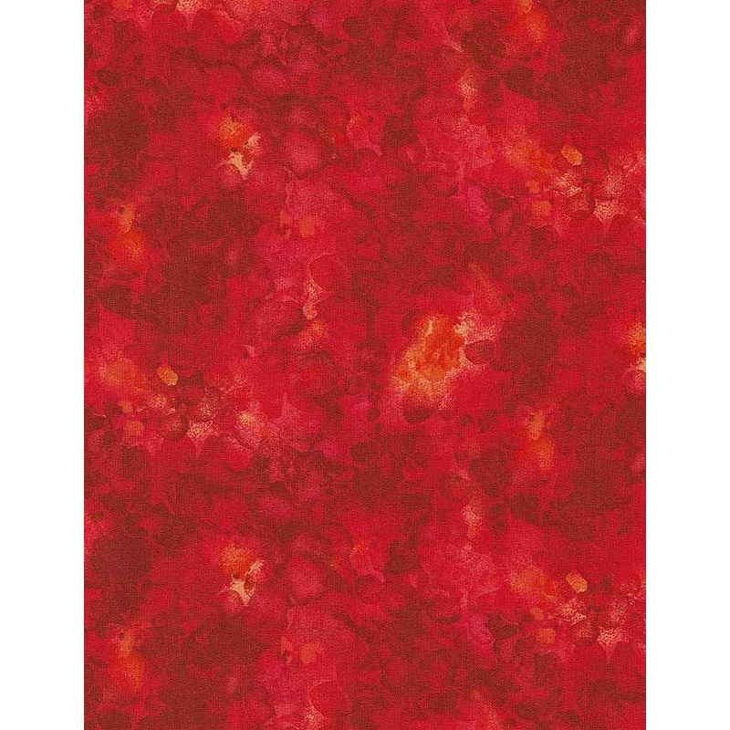 Solid-ish Watercolor Texture Maraschino Red Kimberly Einmo Timeless Treasures Cotton Fabric