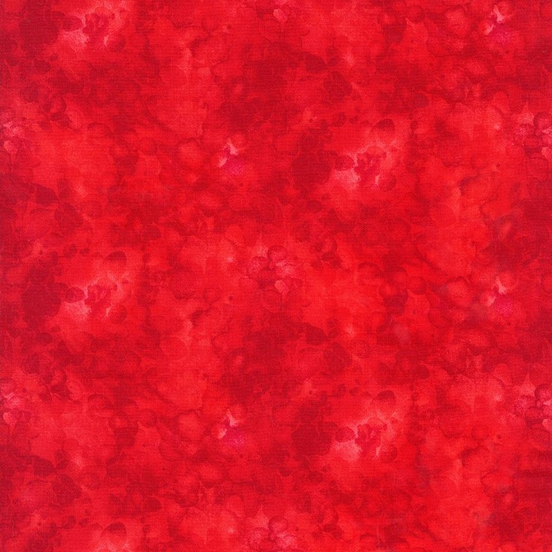 Solid-ish Watercolor Texture Tomato Red Kimberly Einmo Timeless Treasures Cotton Fabric