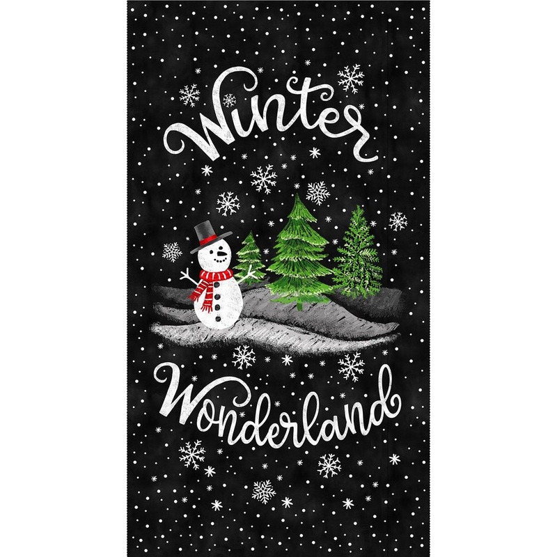 Winter Wonderland Panel 24" Gail Cadden Timeless Treasures  Cotton Fabric
