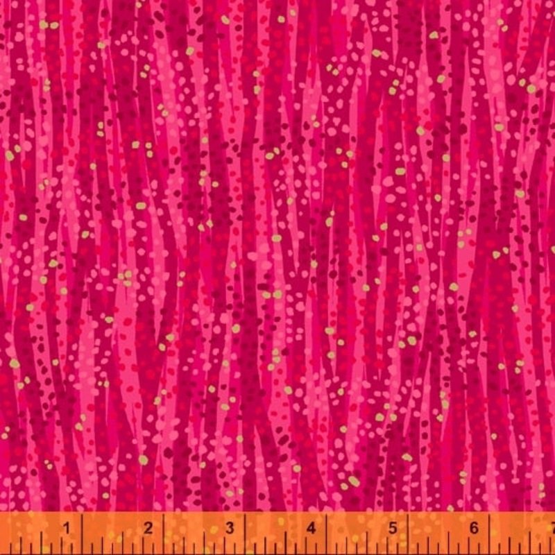 Dewdrop Lip Gloss Pink Gold Metallic Whistler Studios Windham Cotton Fabric