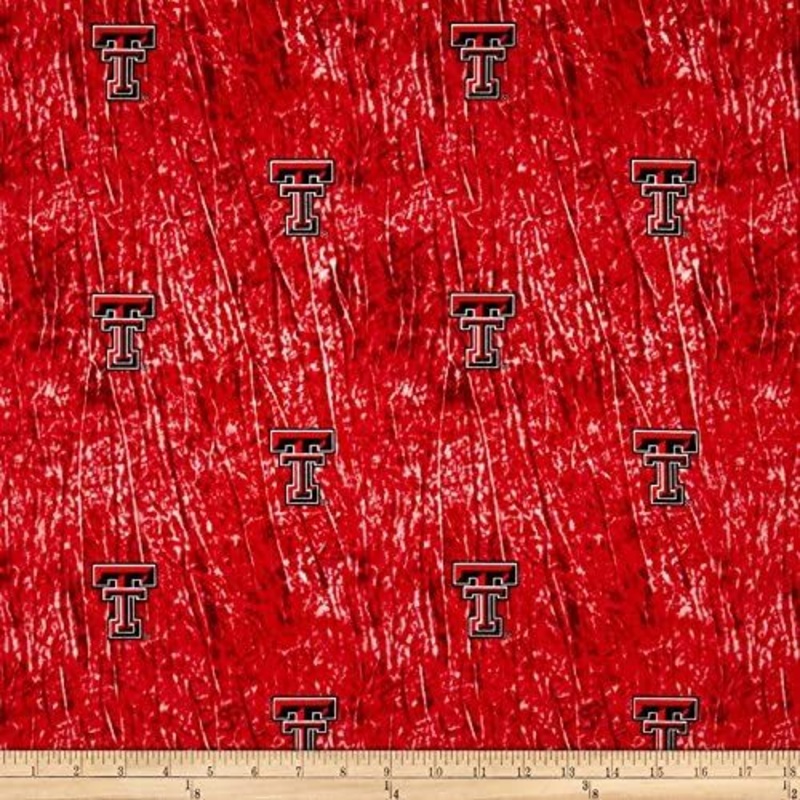 Texas Tech University Red Raiders NCAA College Tie Dye Sykel Cotton Fabric