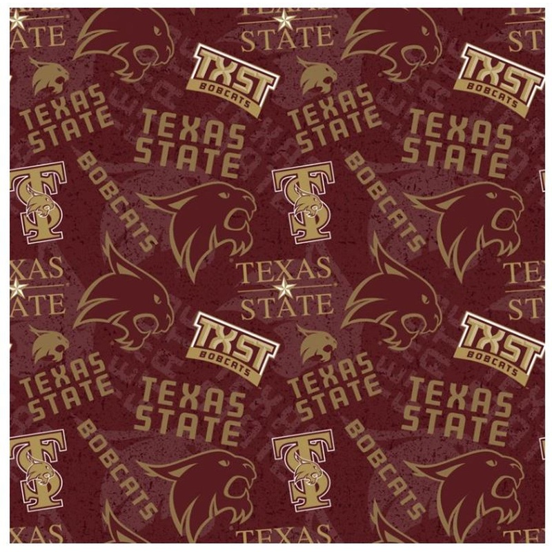 Texas University Longhorns NCAA College Tone on Tone Sykel Cotton Fabric