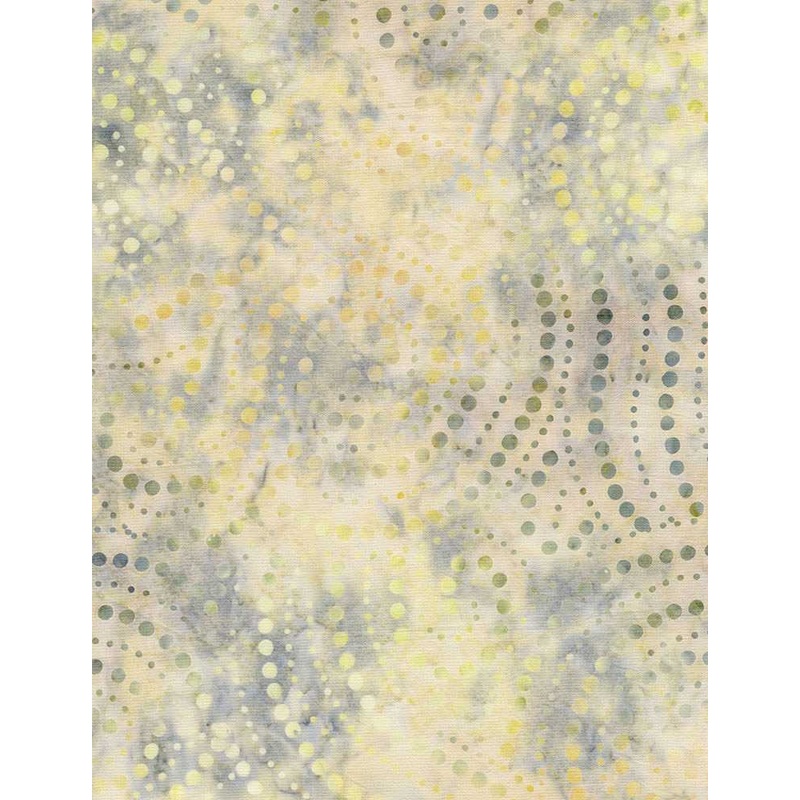 Tonga Evening Sky Batiks Large Loose Dotted Spirals Starlit Cream TimelessTreasures Batik Cotton Fabric