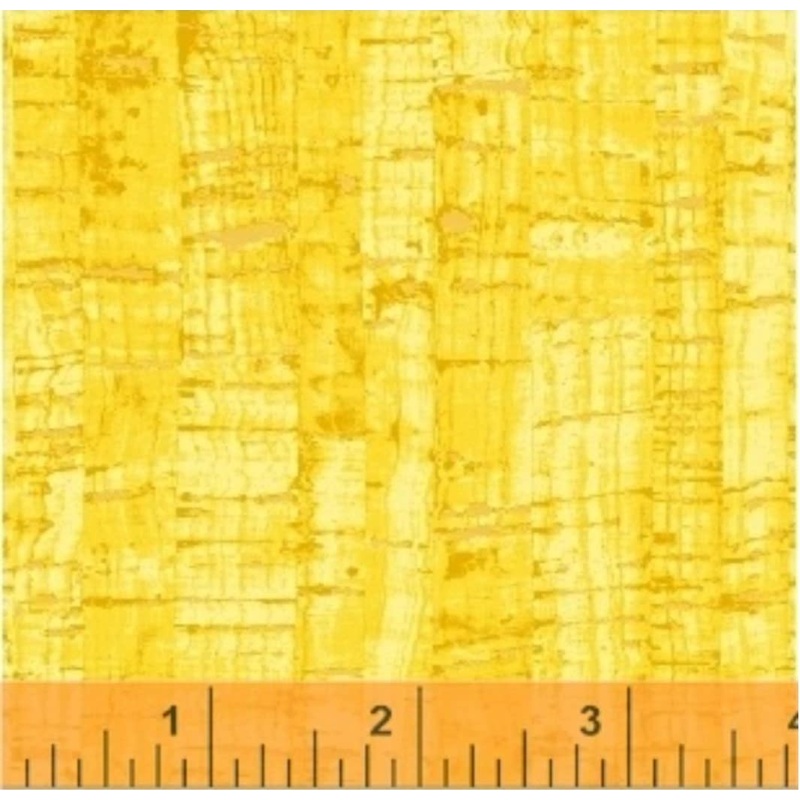 Uncorked Butter Yellow Metallic Thread Windham Cotton Fabric