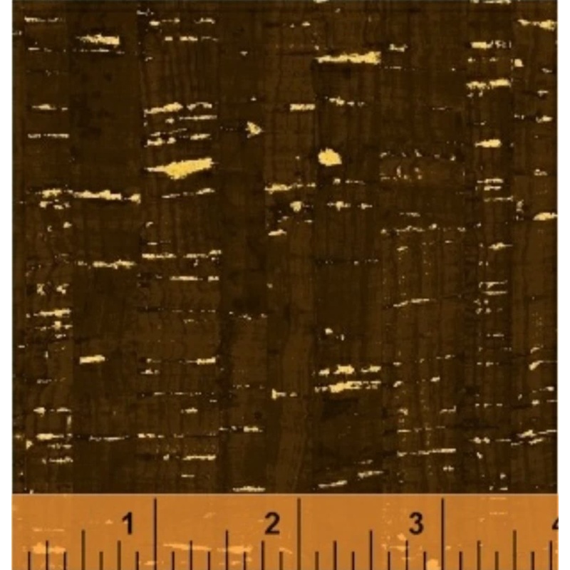 Uncorked Expresso Dark Brown Metallic Thread Windham Cotton Fabric