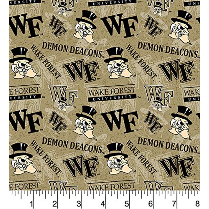 Wake Forest Deacons NCAA College Tone on Tone Sykel Cotton Fabric