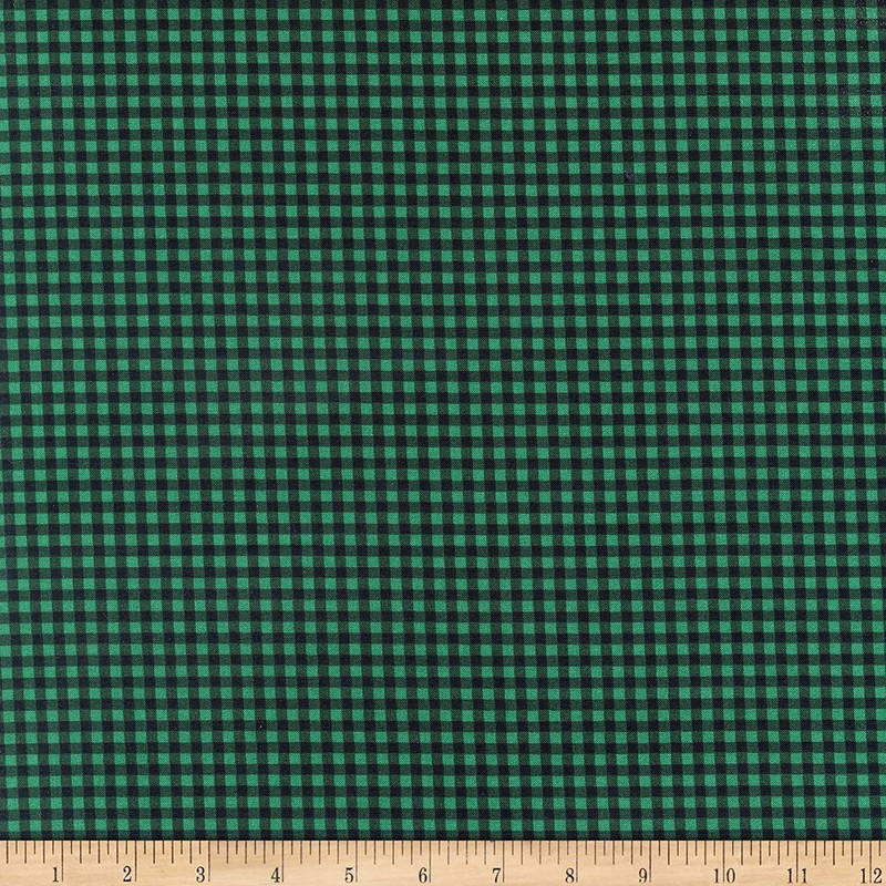 Lumber Jack and Jane Lumberjack Gingham Green Whistler Studios Windham Cotton Fabric