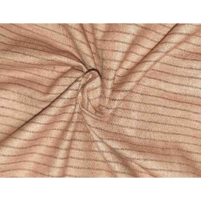 Brown Stripes Dyed  Cotton Fabric